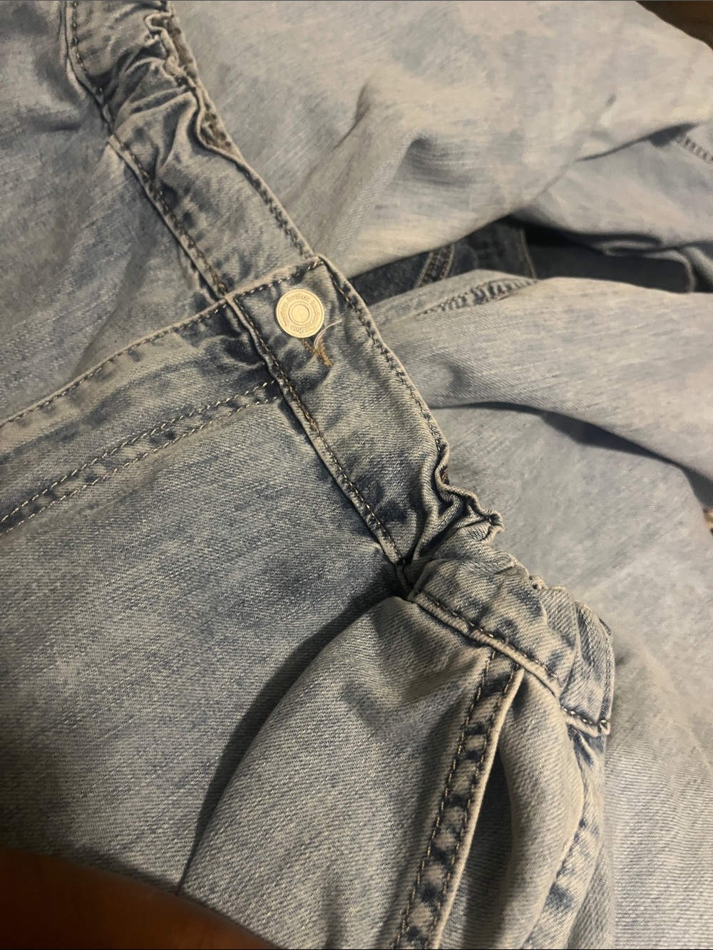 Boohoo Light Blue Paperbag Waist Boyfriend Jeans with Drawstring Hems - Picture 6 of 6